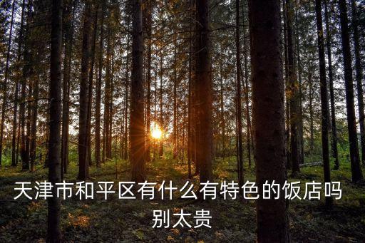 天津市和平區有什么有特色的飯店嗎 別太貴