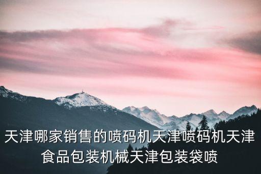 天津哪家銷售的噴碼機天津噴碼機天津食品包裝機械天津包裝袋噴