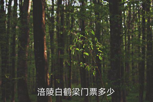 涪陵白鶴梁門票多少