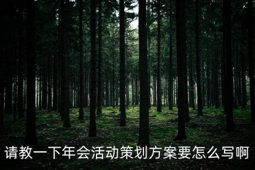 請(qǐng)教一下年會(huì)活動(dòng)策劃方案要怎么寫(xiě)啊