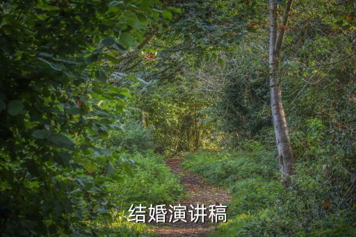 結婚演講稿