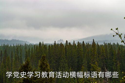 學黨史學習教育活動橫幅標語有哪些