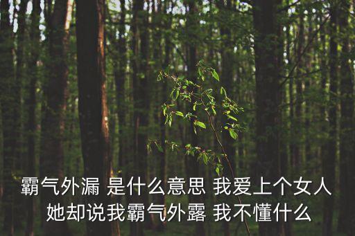 霸氣外露，霸氣外露是什么意思