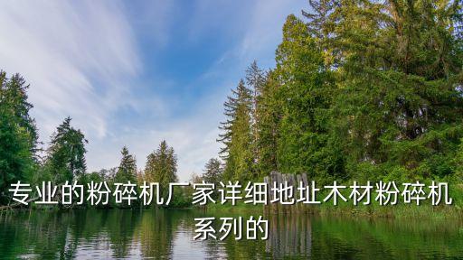 專業(yè)的粉碎機廠家詳細地址木材粉碎機系列的