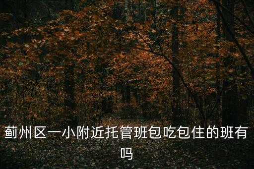 薊州區一小附近托管班包吃包住的班有嗎