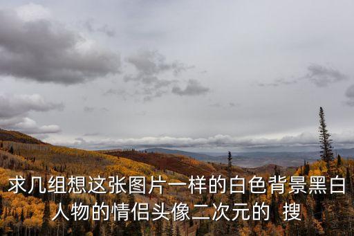 求幾組想這張圖片一樣的白色背景黑白人物的情侶頭像二次元的  搜