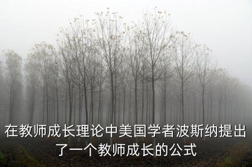 在教師成長理論中美國學(xué)者波斯納提出了一個(gè)教師成長的公式
