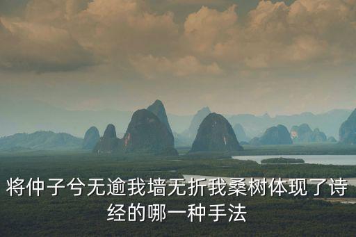 將仲子兮無逾我墻無折我桑樹體現了詩經的哪一種手法
