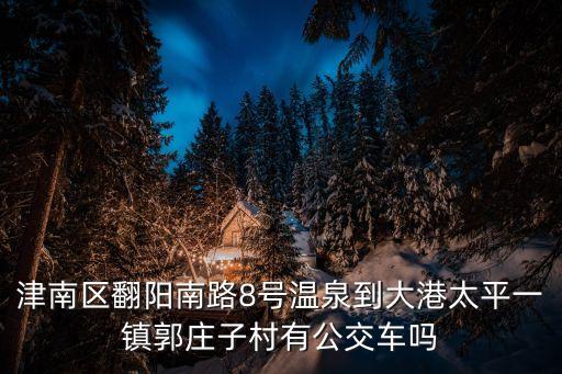 津南區翻陽南路8號溫泉到大港太平一鎮郭莊子村有公交車嗎