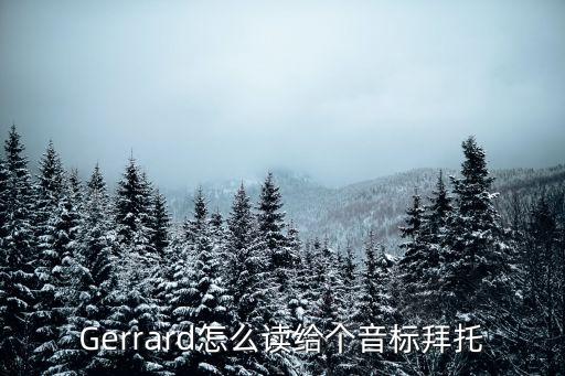 Gerrard怎么讀給個音標拜托