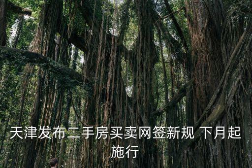 天津發(fā)布二手房買賣網(wǎng)簽新規(guī) 下月起施行