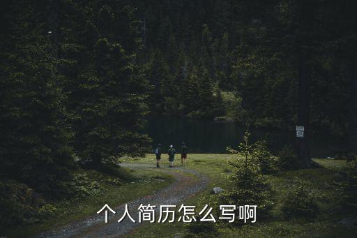 個人簡歷怎么寫啊