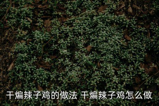 干炒辣子雞，干炒辣子雞的做法是什么