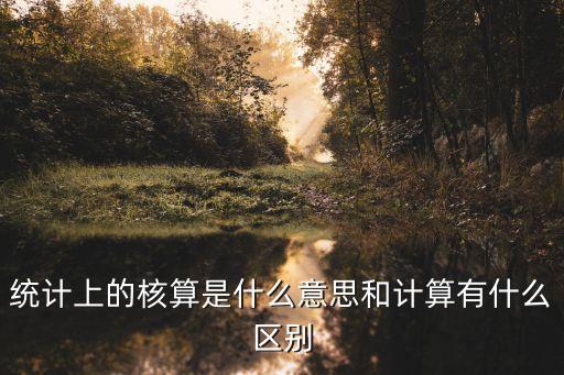 統計上的核算是什么意思和計算有什么區別