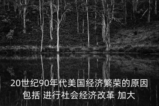 20世紀90年代美國經濟繁榮的原因包括 進行社會經濟改革 加大