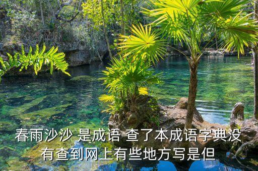 春雨沙沙 是成語 查了本成語字典沒有查到網上有些地方寫是但