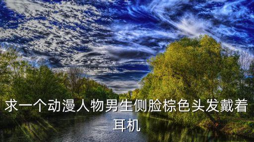 求一個動漫人物男生側臉棕色頭發戴著耳機