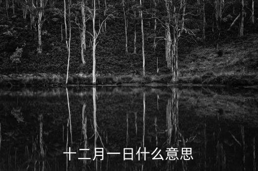 十二月一，12月一號是什么日子