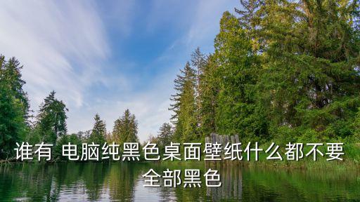 誰有 電腦純黑色桌面壁紙什么都不要 全部黑色