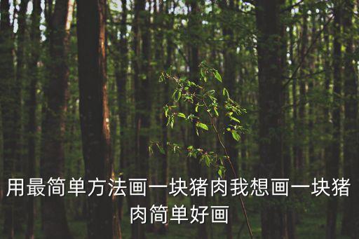 用最簡單方法畫一塊豬肉我想畫一塊豬肉簡單好畫