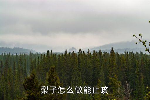 梨子怎么做能止咳