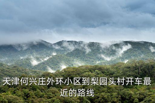 天津何興莊外環小區到梨園頭村開車最近的路線
