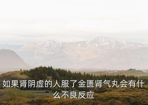 如果腎陰虛的人服了金匱腎氣丸會有什么不良反應