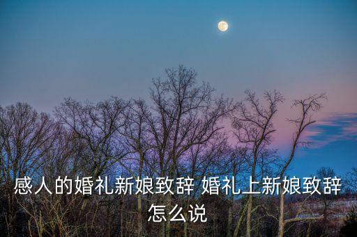 感人的婚禮新娘致辭 婚禮上新娘致辭怎么說