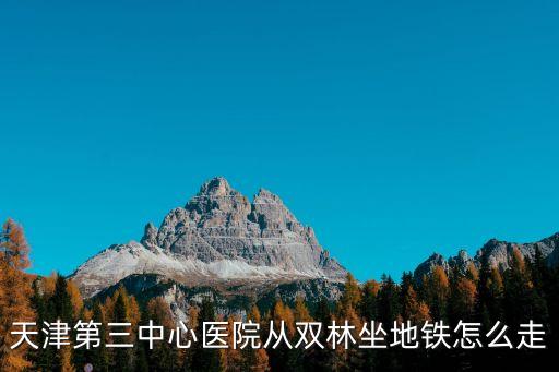 天津第三中心醫院從雙林坐地鐵怎么走