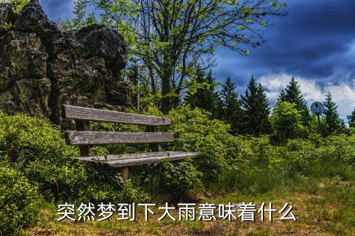 夢見大雨，突然夢到下大雨意味著什么