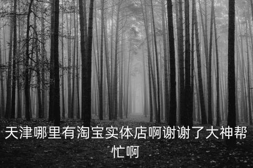 天津哪里有淘寶實體店啊謝謝了大神幫忙啊