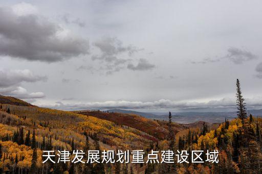天津發展規劃重點建設區域