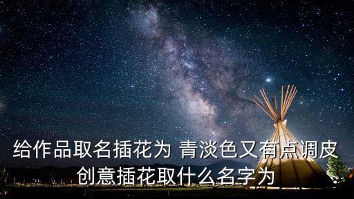 創意插花，給作品取名插花為 青淡色又有點調皮創意插花取什么名字為