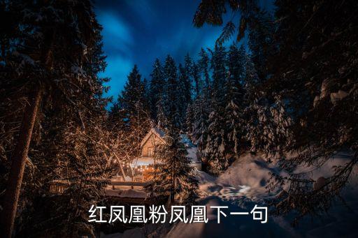 紅鳳凰粉鳳凰下一句