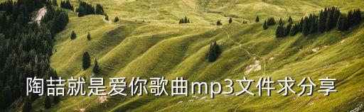 陶喆就是愛你歌曲mp3文件求分享