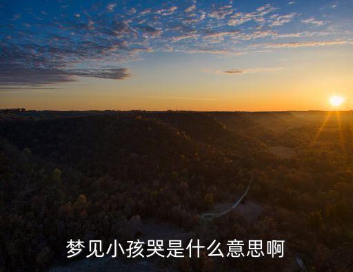 夢見小孩哭是什么意思啊