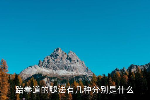 跆拳道的腿法有幾種分別是什么