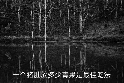青果燉豬肚的做法，干青果燉豬肚的做法