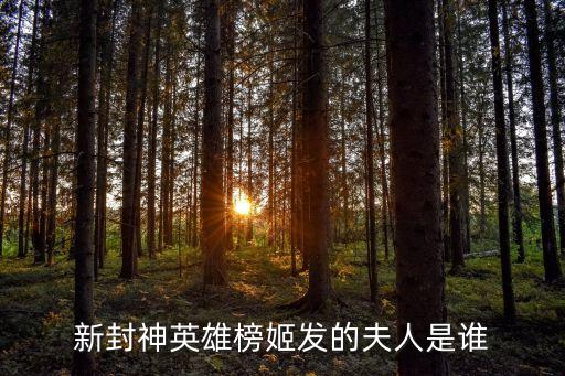 新封神英雄榜姬發的夫人是誰