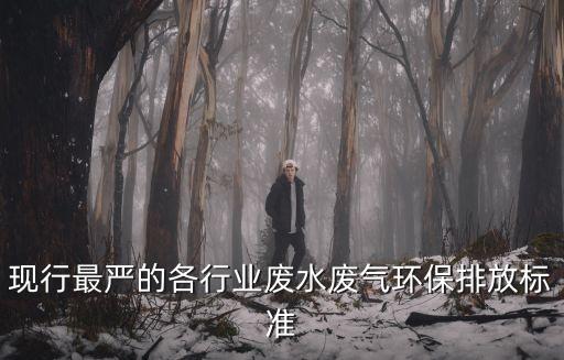 現行最嚴的各行業廢水廢氣環保排放標準