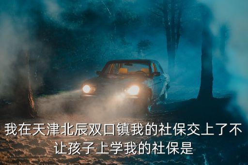 我在天津北辰雙口鎮我的社保交上了不讓孩子上學我的社保是