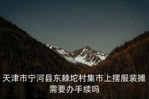 天津市寧河縣東棘坨村集市上擺服裝攤需要辦手續嗎