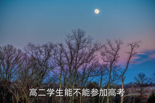 高二學生能不能參加高考