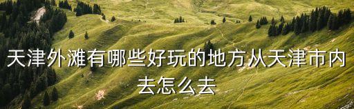天津外灘有哪些好玩的地方從天津市內去怎么去