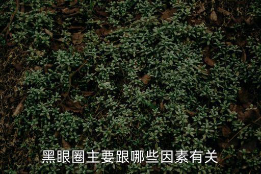 黑眼圈主要跟哪些因素有關