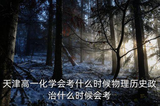 天津高一化學(xué)會(huì)考什么時(shí)候物理歷史政治什么時(shí)候會(huì)考