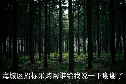 海城區(qū)招標(biāo)采購(gòu)網(wǎng)誰(shuí)給我說(shuō)一下謝謝了