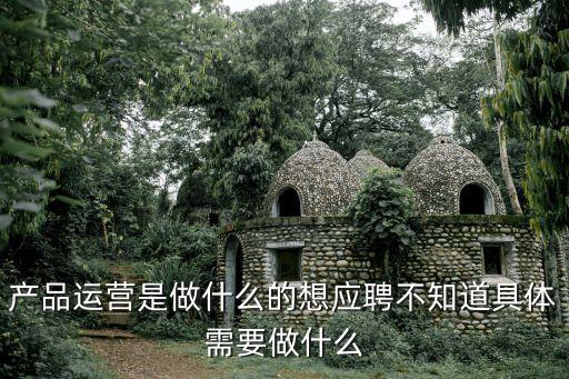 產品運營是做什么的想應聘不知道具體需要做什么
