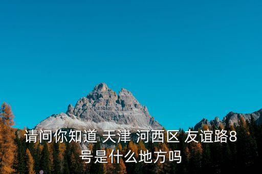 請問你知道 天津 河西區 友誼路8號是什么地方嗎