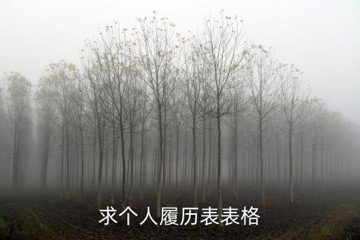 求個人履歷表表格
